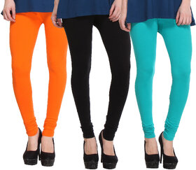 Hothy Fit For Everyday Leggings-(Light Green,Black,Light Orange)