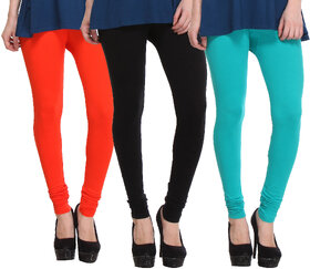Hothy Fit For Everyday Leggings-(Light Green,Black,Orange)