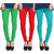 Hothy Fit For Everyday Leggings-(Light Green,Red,Green)