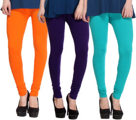 Hothy Fit For Everyday Leggings-(Light Green,Purple,Light Orange)