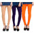 Hothy Cotton Stretch Churidar Leggings-(Beige,Purple,Light Orange)