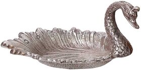 Rastogi Handicraft Metallic Silver Duck Bowl