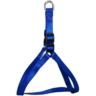                      Petshop7 Nylon  Dog Harness  0.75 Inch - Blue (Chest Size  17-22 Inch) - Small                                              