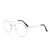 Royal Son Full Rim Round Spectacle Frame For Men and Women (RS006SF|50|Transparent Lens)