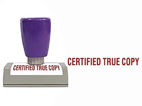 Self Ink CERTIFIED TRUE COPY Rubber Stamp Size 50x12 mm by ELEGANZA