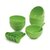 Green Plastic Round Shape Soup Bowls Set 6 Bowl and 6 Spoon, Microwave Safe for Home and Office Us