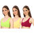 Hothy EveryDay Women's Green Yellow & MaroonSports Bra (Pack of 3)