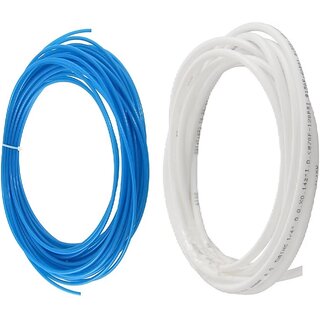 RO Flexible Pipe 1/4 5 Mtr.White+5 Mtr.Blue For RO Water Purifier