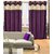 J.D. Handloom 1 Piece Polyester Window Curtain -5 Feet,  Purple  Cream