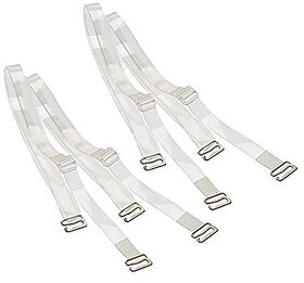 2Pcs Non-Slip Bra Straps Clips Rope Back Strap Holder For Women Transparent