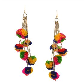 Gold Plated Pom Pom Earring By Sparkling Jewellery