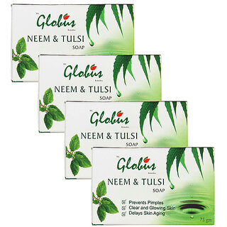 Globus Neem  Tulsi Soap - 75 gm (Pack of 4)