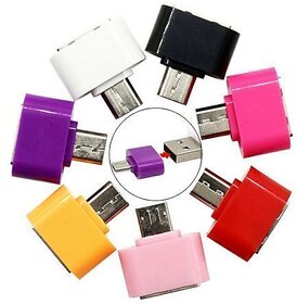Pack of 2 Micro USB OTG Adaptor - (Assorted Colors)