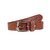 SCHARF Brown Stitched Mens Leather Belt