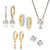 Ad Wedding Gift Mangalsutra Combo Of 4 Pairs Of Earrings And Elegant Mangalsutra With Chain By Goldnera