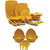 Czar Combo of New Square Dinner Set 32 PIC With 4 soup Bowl Set-Yellow