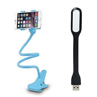 Combo of Lazy Stand and USB LED Light (Assorted Colors)