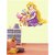 Eja Art Princess Rapunzel With Little Deer Multicolor Removable Decor Mural Vinyl Wall Stickers (Pack of 1)
