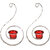 Hosley Set of 2 Silver Decorative Wall Sconce with Red Glass and Free Tealights