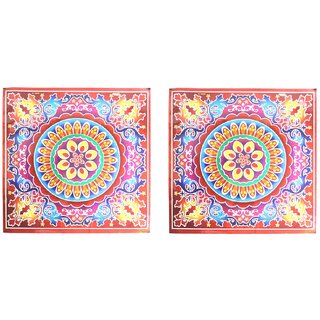 Rangoli Stickers Square 2 pcs. (23.5 cm x 23.5 cm) - Assorted Designs