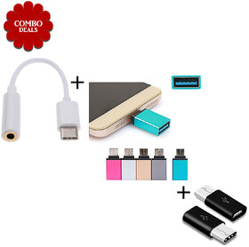 Sketchfab Combo of Type C Converter Type C 35mm Cable - Assorted Color