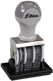 Shiny Dater Rubber Stamp with FAXED messages with pages place S-67