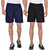 Pack of 2 Knee Length Shorts (Black and Navy Blue)