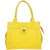 Lady Queen Yellow Faux Leather Shoulder Bag