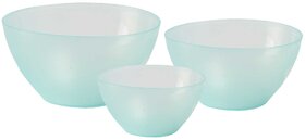Incrizma Polypropylene Green Mixing Bowl Set of 3