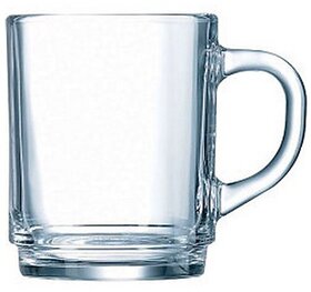 Luminarc Stackable Glass Coffee Cup Mug 250ml (Pack of 6)