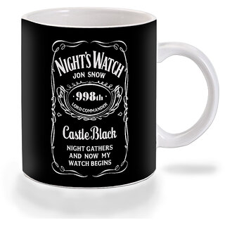 Mooch Wale Game Of Thrones Nights Watch Castle Black Brand Black Backdrop Ceramic Mug