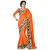 Meia  Orange Georgette,Dupion Silk Embroidered Saree With Blouse