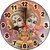 3d shiv parivar face4 wall clock