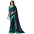 Indian Style Sarees Green Printed Georgette Saree With Blouse