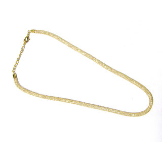                       AD stone golden chain necklace                                              