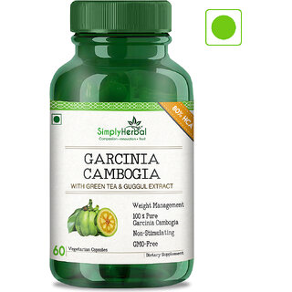 Simply Herbal Garcinia Cambogia Extract 800mg 60 Capsules, 100 Veg Weight Loss Supplement