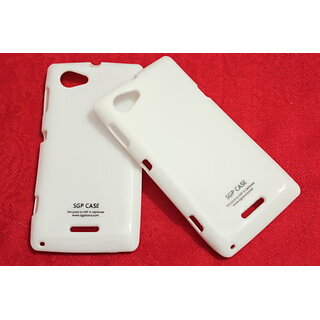                       SGP Soft Silicon Back cover case pouch For Sony Xperia L S36H C2104 C2105-white                                              