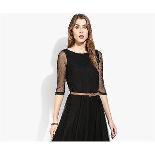 Western Dress Black Casual