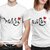 WE2 Huby Wifey White Printed Round Neck Couple Combo Cotton T-Shirts