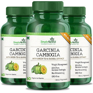 Simply Herbal Garcinia Cambogia 800mg 60 Capsules 100 Veg Weight Loss Suppl