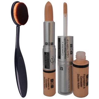 ADS Foundation And Concealer With Foundation Brush (Set of 2)