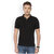 Squarefeet Black Polyester Polo Neck Tshirt For Men