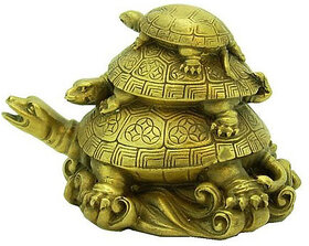 Kesar Zems Vastu Feng Shui Three Tiered Tortoises for Longevity Showpiece - 7.6