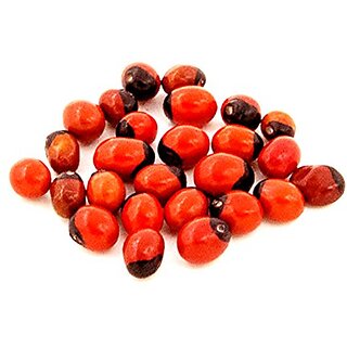 Red Gunja Chirmi  Rakat Gunja beads-21 pcs