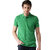 Squarefeet Green Cotton Blend Polo Neck Tshirt