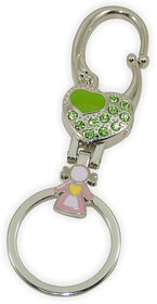 Daffodils Heart Love Key Chain (Green, Pink) D118