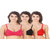 Hothy Women's Full Coverage  Pink Black & Red Bra (Set Of 3)