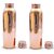 Clickmart Pure Copper Water Bottle 1000 ML Shineproof Layered  Leakproof (Pack of 2)