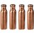 Clickmart Pure Copper Water Bottle 1000 ML Shineproof Layered  Leakproof for  Health Benefits(Pack of 4)