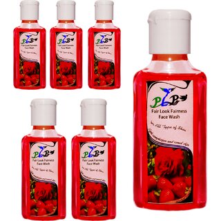PLP Daily Uses Active Fairness Herbal Face Wash For Male Female Both 6 Pieces 50ml